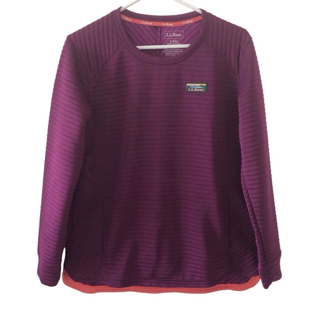 L.L. Bean Plum Ribbed Long Sleeve Shirt Women’s Size Small